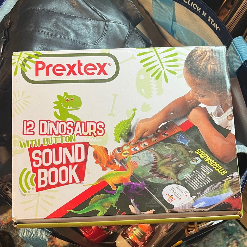Prextex Dinosaur Toy Figure Set with Sound Book WORKS